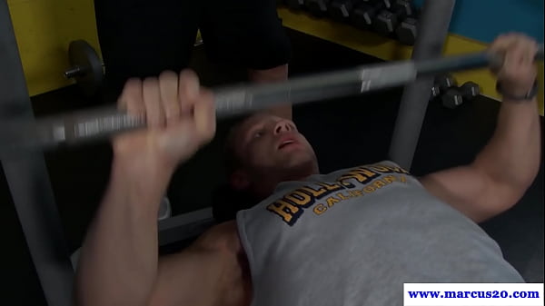 Muscular jock assravaged at the gym