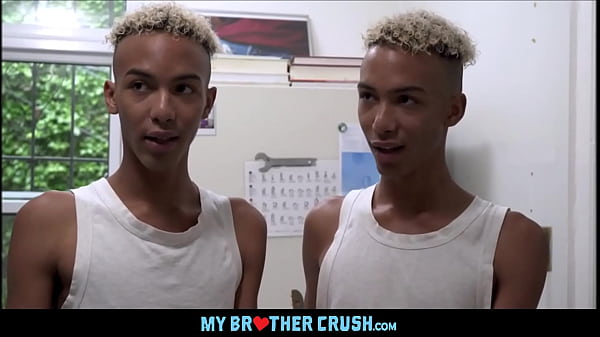 BrotherCrush – Hot Skinny Black Twink Identical Twin StepBrothers Diego And Dante Threesome With Black Stepbrother Eric Ford In Kitchen
