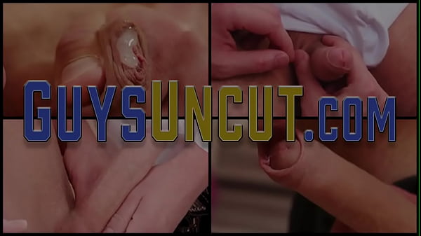 Buff uncut teen jerking his dick