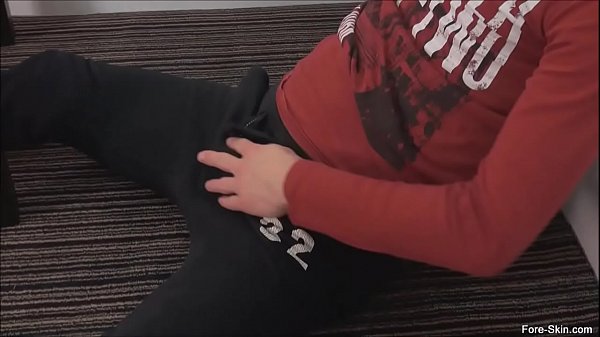 Chav Playing With His Foreskin Cock