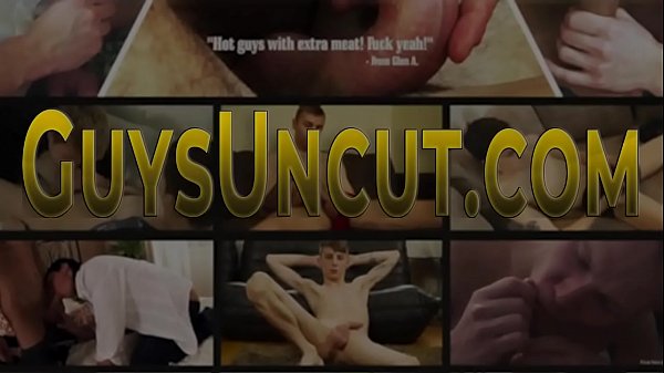 Ripped uncut hunk jerks his dick