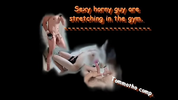 Sexy horny guy are stretching in the gym (Tom Ondra Motho)